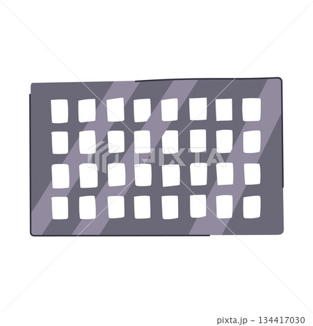 Road storm drain grate vector illustration Road storm drain grate vector illustration 134417030