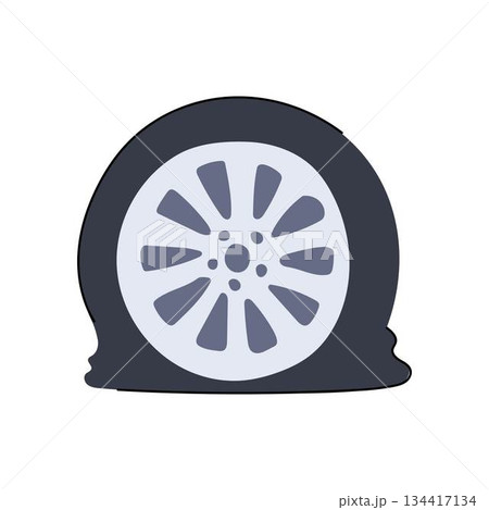 Flat tire causing car breakdown and repair problems Flat tire causing car breakdown and repair problems 134417134
