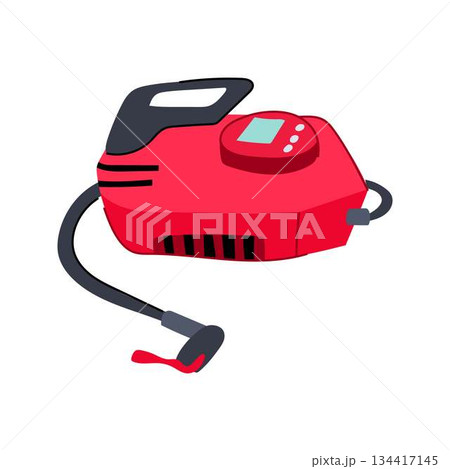 Portable air compressor with digital display inflating tires 134417145