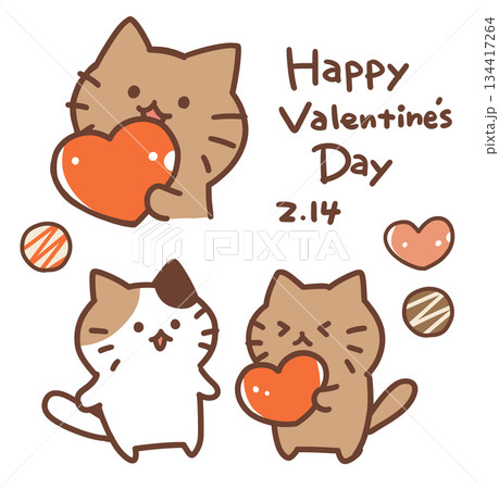 バレンタインねこ バレンタインねこ 134417264