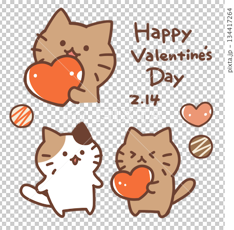 バレンタインねこ バレンタインねこ 134417264