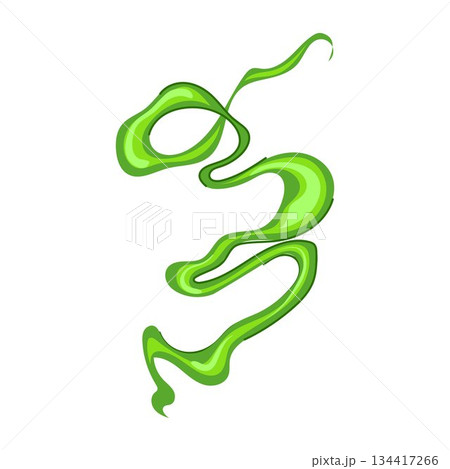 Toxic green gas cloud spreading as abstract vapor 134417266