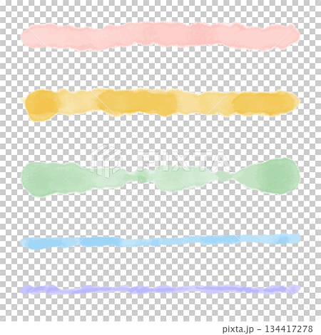 簡易手繪線條素材系列 | 模糊線條套裝 134417278