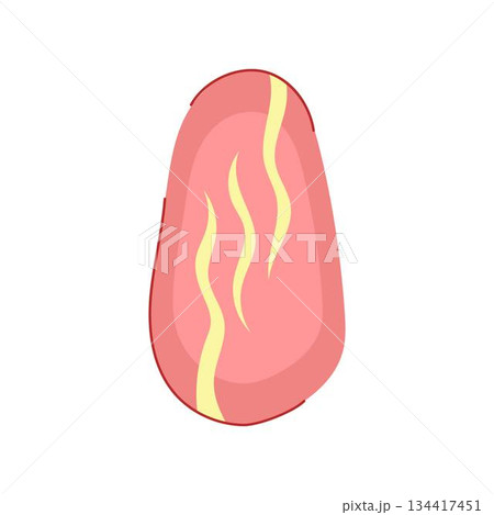 Decorative pink artificial nail with wavy stripes design Decorative pink artificial nail with wavy stripes design 134417451