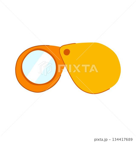 Folding loupe magnifying tool for detail inspection 134417689