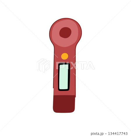 Handheld infrared thermometer gun checking body temperature 134417743