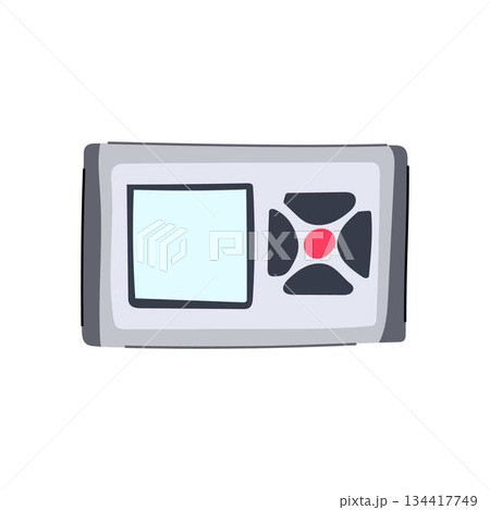 Laser meter showing distance measurement tool display 134417749