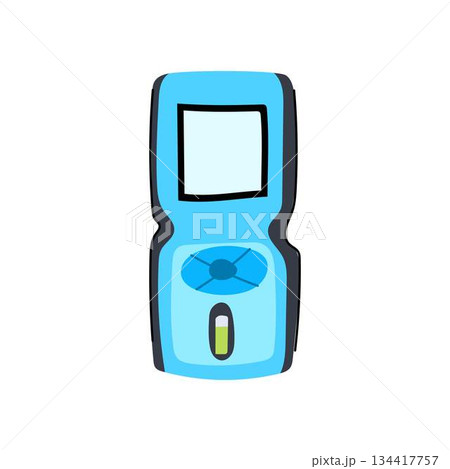 Handheld laser distance meter measuring tool illustration 134417757