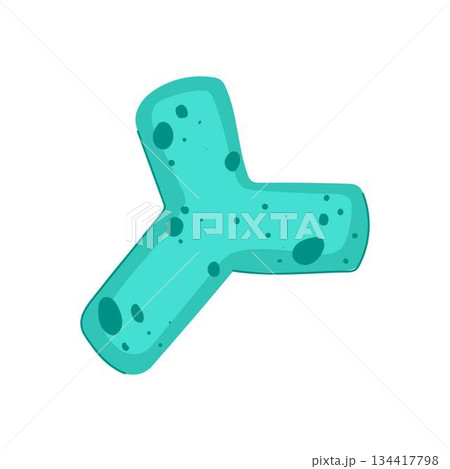 Bifidobacterium cell representing healthy gut microbiome illustration Bifidobacterium cell representing healthy gut microbiome illustration 134417798