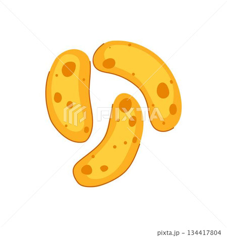 Lactobacilli bacteria illustration for healthy gut microbiome concept 134417804