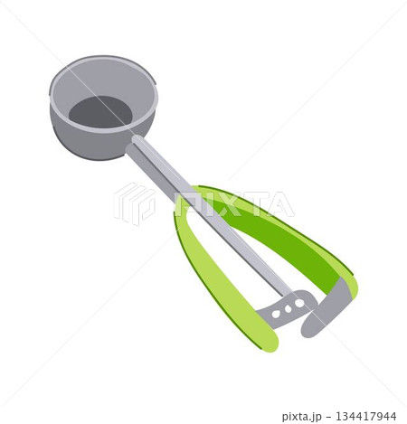 Ice cream scoop kitchen utensil for serving desserts 134417944