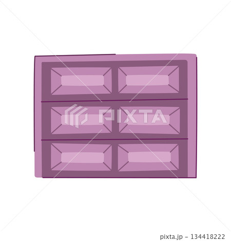 Purple sectional garage door illustration for residential building Purple sectional garage door illustration for residential building 134418222