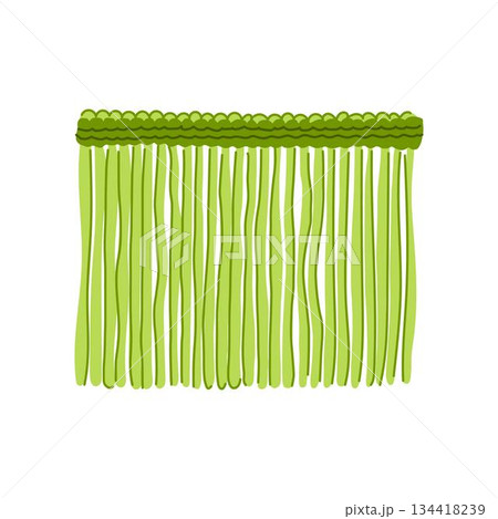 Green plastic beaded curtain abstract...のイラスト素材 [134418239] - PIXTA