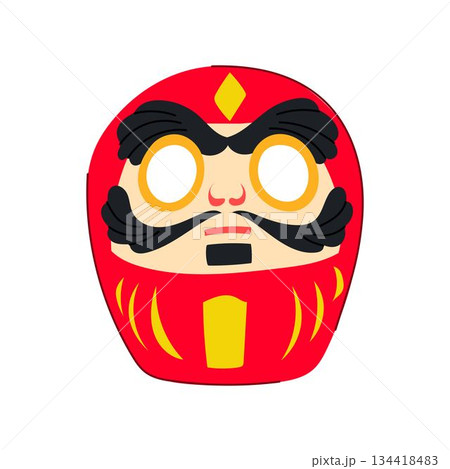 Daruma doll representing japanese culture, good luck, and goal setting 134418483