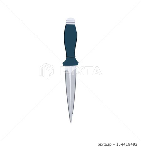Dagger with sharp blade vector illustration design 134418492