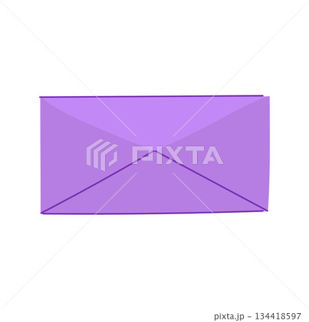 Closed purple envelope representing mail communication message 134418597