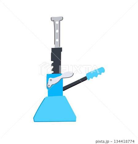 Car jack lifting vehicle for automotive repair service 134418774