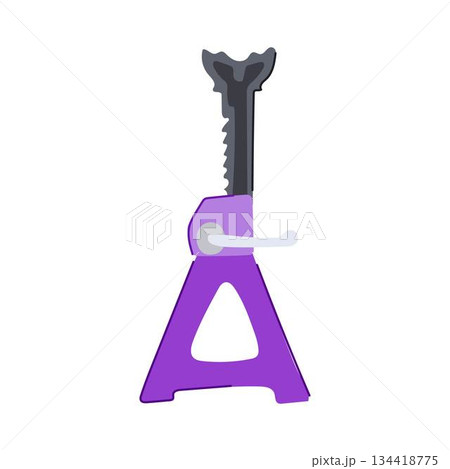 Car jack stand supporting vehicle for maintenance Car jack stand supporting vehicle for maintenance 134418775