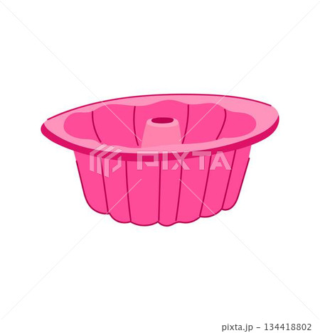Pink silicone baking bundt cake pan for kitchen Pink silicone baking bundt cake pan for kitchen 134418802