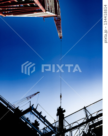 建設現場 建て方作業 建設現場 建て方作業 134418814