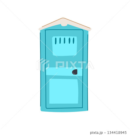 Portable toilet presenting a temporary outdoor restroom solution Portable toilet presenting a temporary outdoor restroom solution 134418945