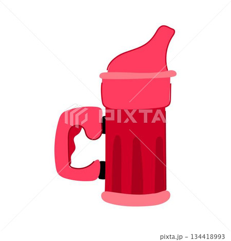 Baby drinking bottle with spout and handle Baby drinking bottle with spout and handle 134418993