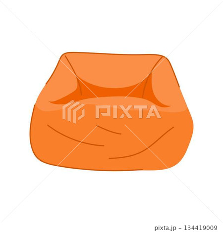 Orange bean bag chair offering comfortable modern seating Orange bean bag chair offering comfortable modern seating 134419009