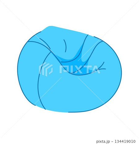 Blue bean bag chair inviting comfort and relaxation Blue bean bag chair inviting comfort and relaxation 134419010
