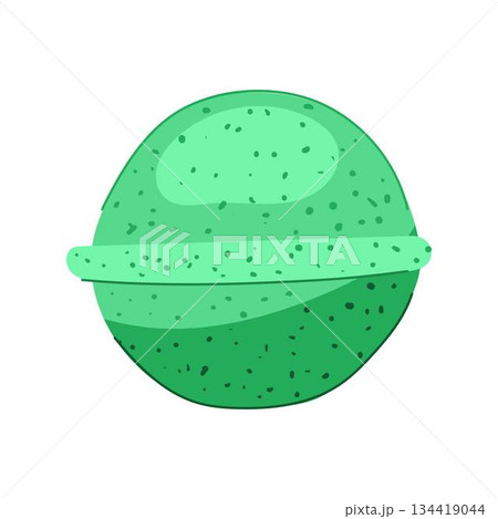 Green bath bomb for spa relaxation and self care 134419044