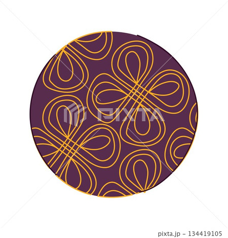 Asian inspired ornamental circle design pattern Asian inspired ornamental circle design pattern 134419105