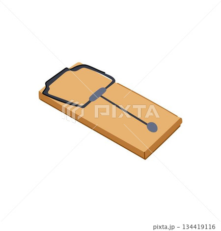 Wooden mousetrap device representing trap, risk and danger Wooden mousetrap device representing trap, risk and danger 134419116