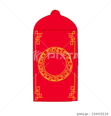 Red angpao envelope with chinese new year patterns Red angpao envelope with chinese new year patterns 134419119