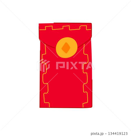 Red angpao envelope celebrating asian new year traditions 134419123