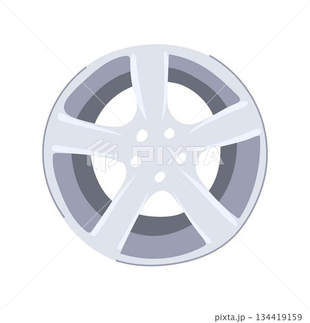 Alloy wheel car rim design on white 134419159