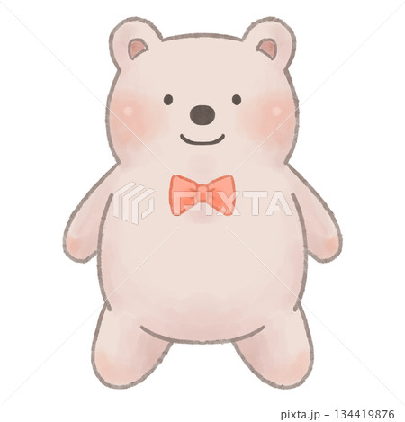 やさしいタッチのかわいいクマのイラスト 子ども向け・保育素材 やさしいタッチのかわいいクマのイラスト 子ども向け・保育素材 134419876