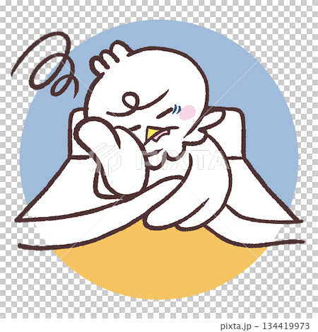 一隻令人作嘔的白鳥的插圖 134419973