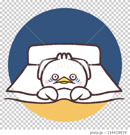 一隻失眠的白鳥的插圖 一隻失眠的白鳥的插圖 134419974