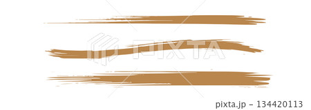 墨で描いたシンプルな金のラインイラスト 134420113