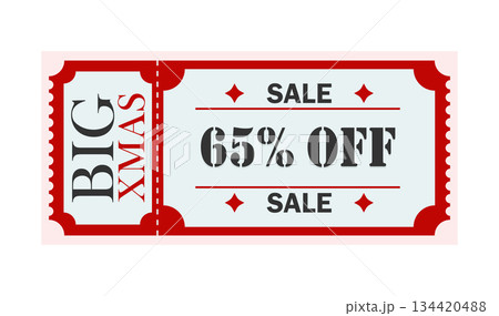 Big Xmas 65% Off Christmas Sale Discount Coupon Ticket Big Xmas 65% Off Christmas Sale Discount Coupon Ticket 134420488