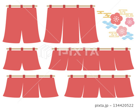 赤いのれん6種セット 134420522