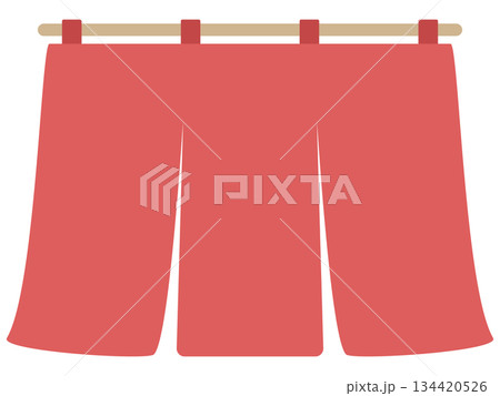 赤い3巾のれん 赤い3巾のれん 134420526