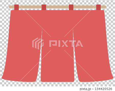 紅色3幅寬窗簾 紅色3幅寬窗簾 134420526