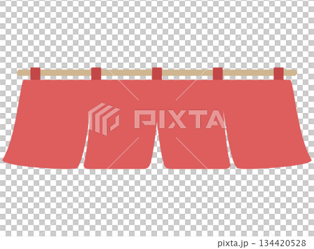 紅色 4 幅寬窗簾 紅色 4 幅寬窗簾 134420528