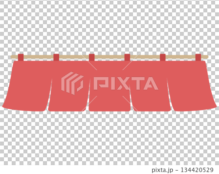 紅色 5 幅寬窗簾 紅色 5 幅寬窗簾 134420529