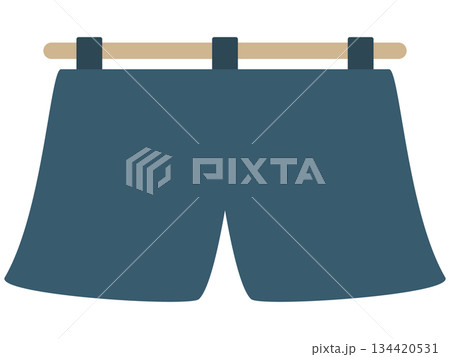 紺色2巾のれん 134420531