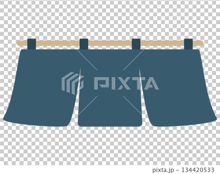 海軍藍 3 幅寬窗簾 134420533