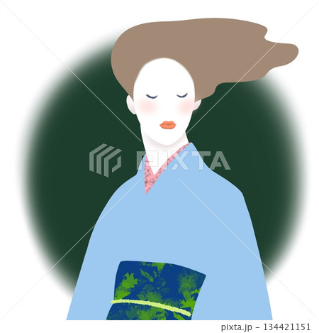 着物の女性 着物の女性 134421151