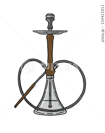 木製のシーシャ台のイラスト 134421911
