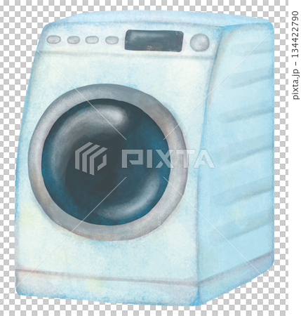 ドラム式洗濯機のイラスト ドラム式洗濯機のイラスト 134422790
