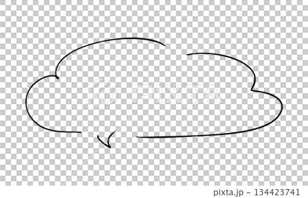 手書きの吹き出しのベクターイラスト 単品 フレーム シンプル ふきだし 134423741